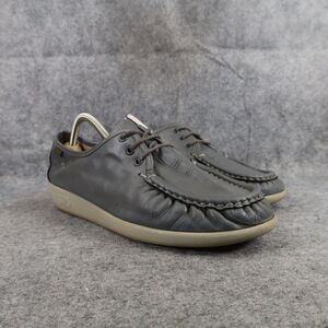 Sas Shoes Womens 9 Comfort Lace Up Loafer Siesta Grey Leather Handsewn Classic